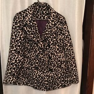 Leopard print blazer